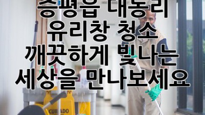 증평읍 대동리 유리창 청소, 깨끗하게 빛나는 세상을 만나보세요! ✨